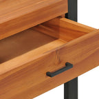 Scrivania con 2 Cassetti 100x40x75 cm in Legno di Teak