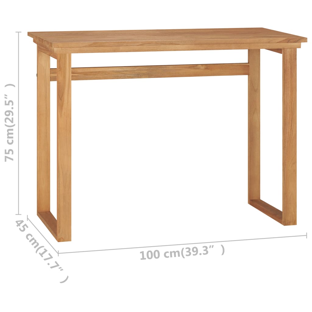 Scrivania 100x45x75 cm in Legno Massello di Teak