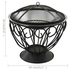 Braciere e Barbecue 2in1 e Attizzatoio 59x59x60 cm Acciaio Inox
