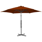 Ombrellone da Giardino con Palo in Acciaio Terracotta 300x230cm