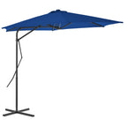 Ombrellone da Giardino con Palo in Acciaio Blu 300x230 cm