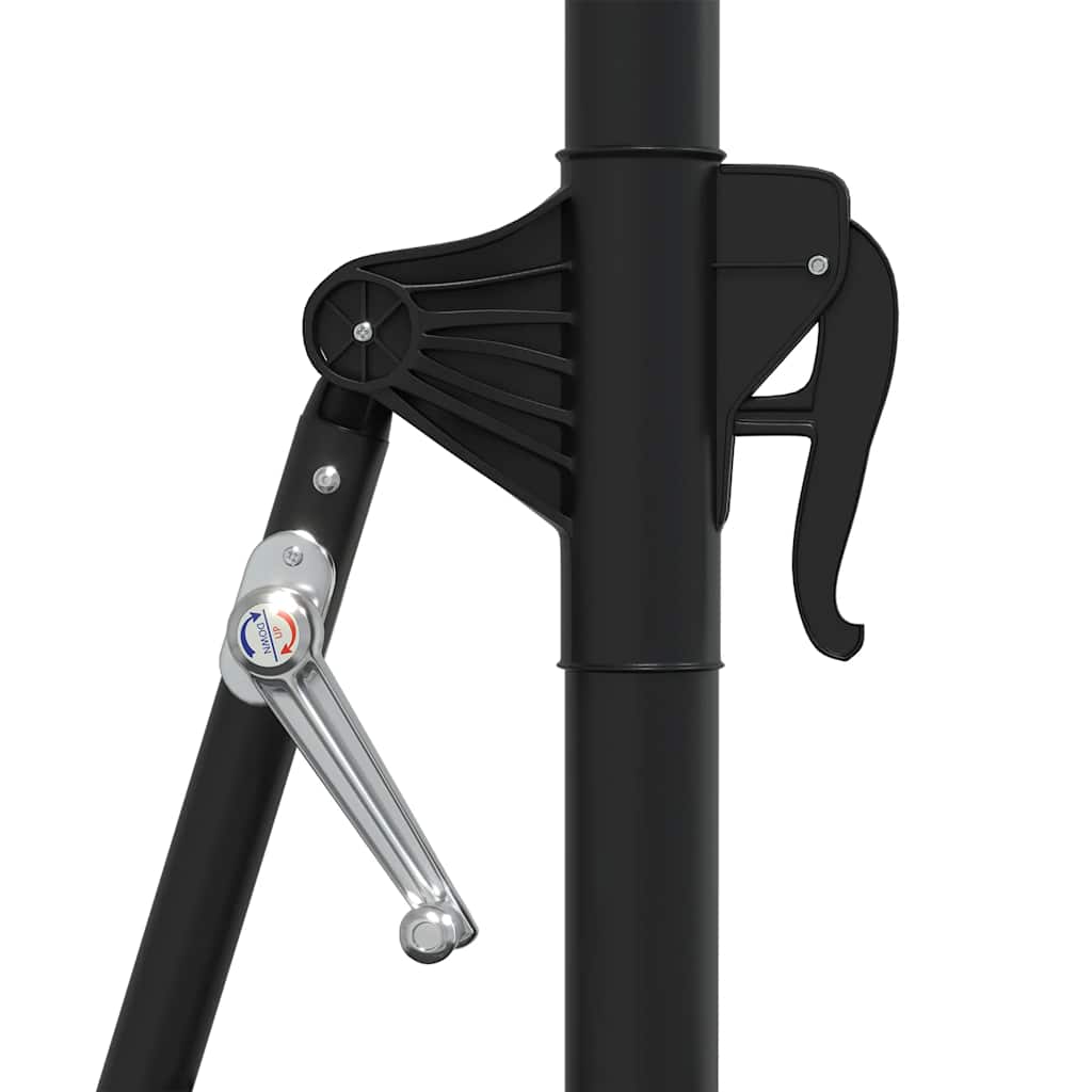 Ombrellone da Giardino a Parete con LED 300 cm Antracite