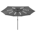 Ombrellone da Giardino con Luci LED 400 cm Antracite