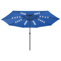 Ombrellone da Giardino con Luci LED 400 cm Azzurro