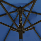 Ombrellone con Luci LED Azzurro 200x211 cm in Alluminio
