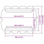Baldacchino per Dondolo Giardino Tortora 188/168x145/110 cm