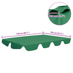 Baldacchino per Dondolo Giardino Verde 150/130x105/70 cm