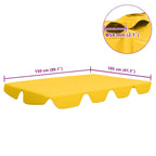 Baldacchino per Dondolo Giardino Giallo 150/130x105/70 cm