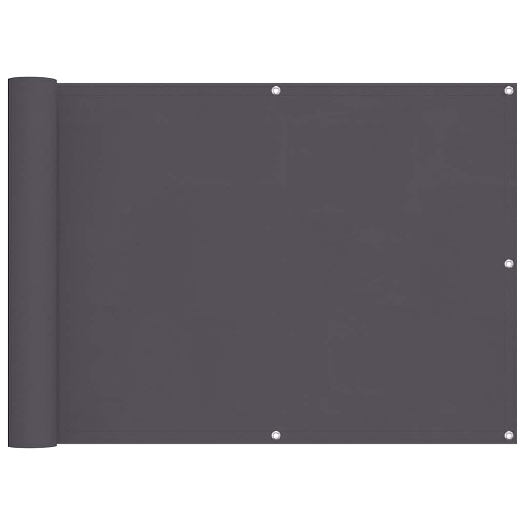 Paravento da Balcone Antracite 75x300 cm in Tessuto Oxford
