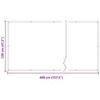 Paravento Balcone Antracite 120x400 cm Tessuto Oxford