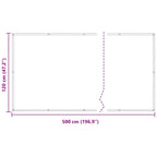 Paravento Balcone Antracite 120x500 cm Tessuto Oxford