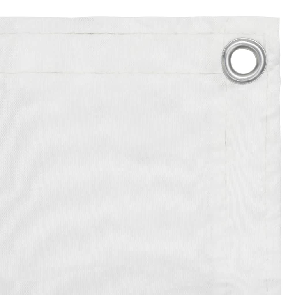 Paravento Balcone Bianco 120x300 cm Tessuto Oxford Impermeabile