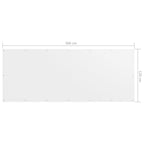 Paravento Balcone Bianco 120x300 cm Tessuto Oxford Impermeabile