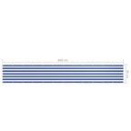 Paravento Balcone Bianco e Blu 90x600 cm Tessuto Oxford Impermeabile