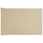 Paravento da Balcone Beige 90x500 cm in Tessuto Oxford