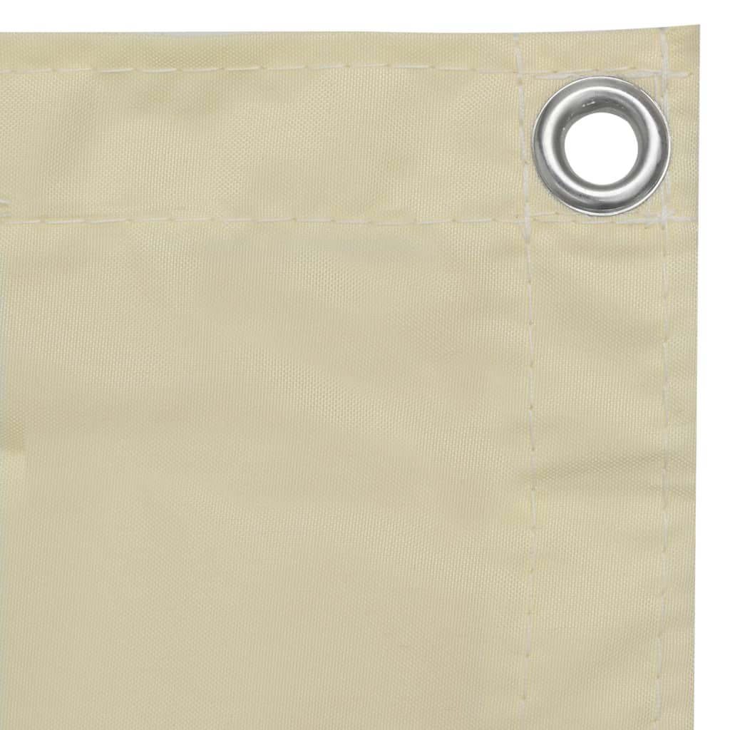 Paravento da Balcone Crema 90x300 cm Tessuto Oxford Impermeabile