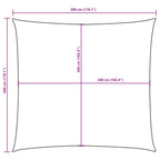Vela Parasole in Tela Oxford Quadrata 3x3 m Antracite