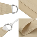 Parasole a Vela in Tela Oxford Quadrato 6x6 m Beige