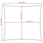 Parasole a Vela in Tela Oxford Quadrato 6x6 m Beige