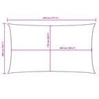 Parasole a Vela Oxford Rettangolare 2x4,5 m Beige