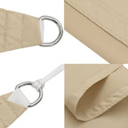 Parasole a Vela Rettangolare 3x4 m Oxford Beige
