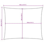 Parasole a Vela Rettangolare 3x4 m Oxford Beige