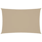 Parasole a Vela Oxford Rettangolare 5x8 m Beige