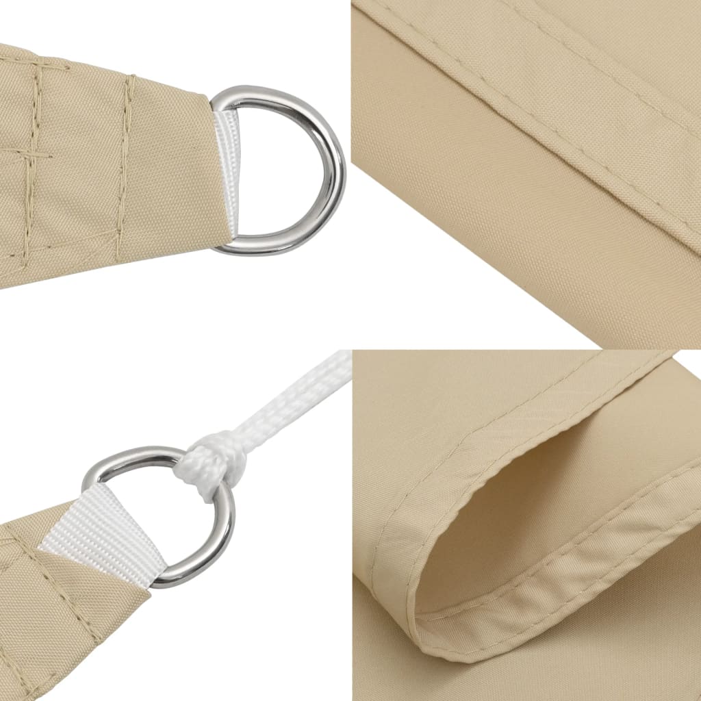 Parasole a Vela Oxford Rettangolare 5x8 m Beige