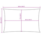 Parasole a Vela Oxford Rettangolare 2x5 m Bianco