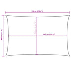 Parasole a Vela Oxford Rettangolare 4x7 m Bianco