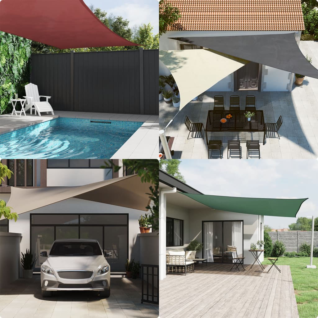 Parasole a Vela Triangolare Oxford 2,5x2,5x3,5 m Bianco