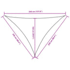 Parasole a Vela Triangolare Oxford 2,5x2,5x3,5 m Bianco