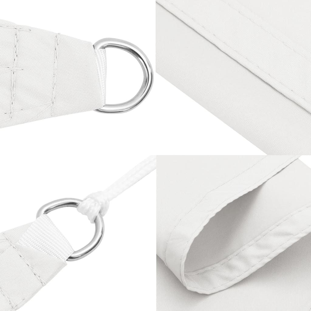 Parasole a Vela Triangolare Oxford 4x5x6,4 m Bianco
