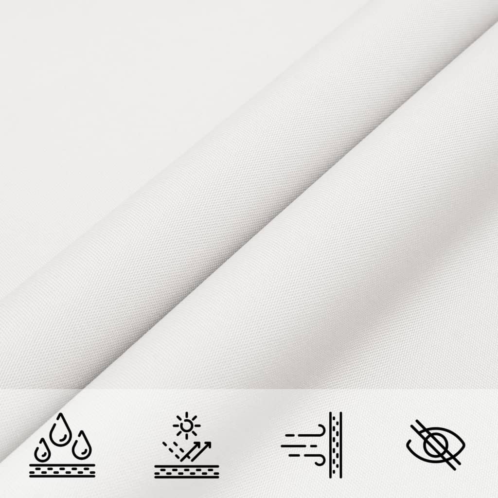 Parasole a Vela Triangolare Oxford 4x5x6,4 m Bianco