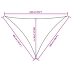 Parasole a Vela Triangolare Oxford 4x5x6,4 m Bianco