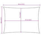 Parasole a Vela Oxford Rettangolare 2x3,5 m Grigio Talpa