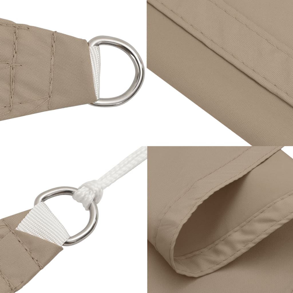 Parasole a Vela Oxford Rettangolare 2x5 m Colore Talpa
