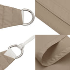 Parasole a Vela Oxford Rettangolare 2x5 m Colore Talpa