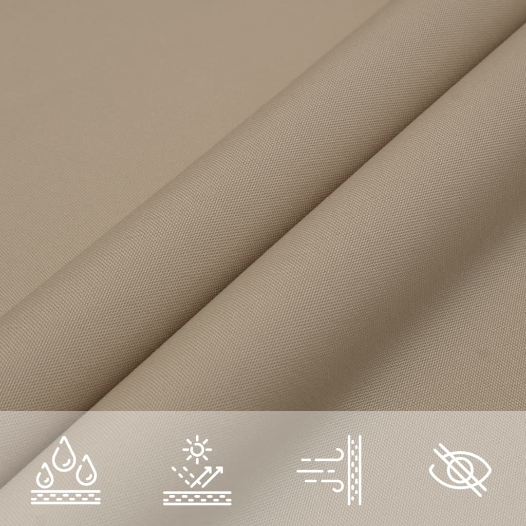 Parasole a Vela Oxford Rettangolare 2x5 m Colore Talpa