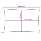 Parasole a Vela Oxford Rettangolare 2x5 m Colore Talpa