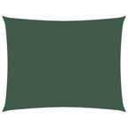 Parasole a Vela Oxford Rettangolare 2,5x3,5 m Verde Scuro