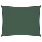 Parasole a Vela Oxford Rettangolare 3x4,5 m Verde Scuro