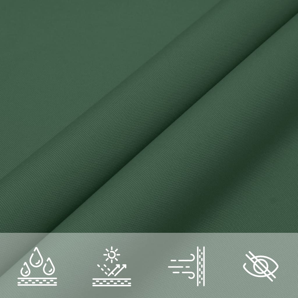 Parasole a Vela Oxford Rettangolare 3x4,5 m Verde Scuro
