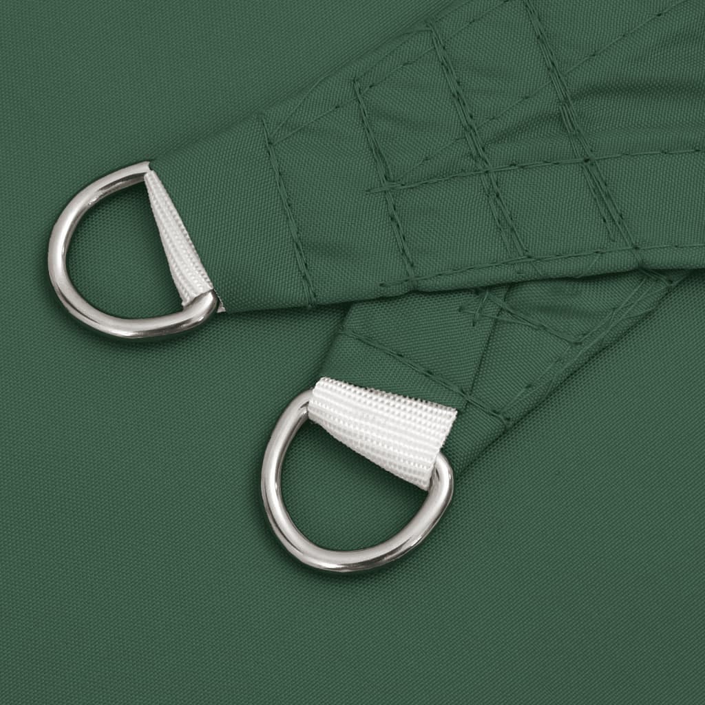 Parasole a Vela Oxford Rettangolare 3x4,5 m Verde Scuro