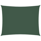 Parasole a Vela Oxford Rettangolare 3,5x4,5 m Verde Scuro