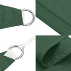 Parasole a Vela Oxford Rettangolare 3,5x4,5 m Verde Scuro