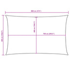 Parasole a Vela Oxford Rettangolare 5x8 m Talpa