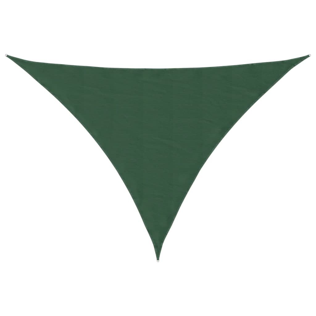 Parasole a Vela Triangolare Oxford 5x6x6 m Verde Scuro