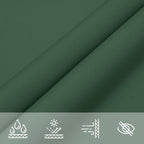 Parasole a Vela Triangolare Oxford 5x6x6 m Verde Scuro