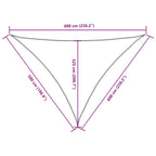 Parasole a Vela Triangolare Oxford 5x6x6 m Verde Scuro